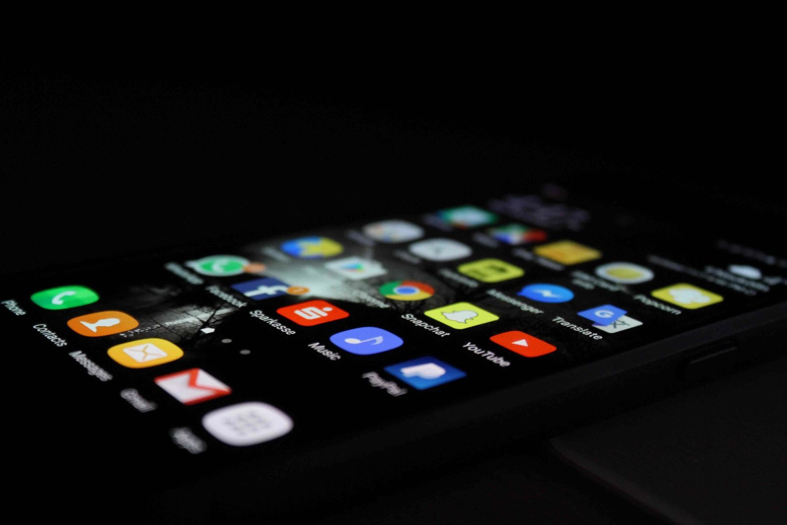 Apps on a smartphone
